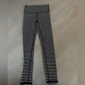 Ivivva Leggings Size 10 Kids Black with Multicolored strips